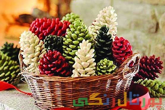 استفاده از تزیین میوه کاج در دکوراسیون