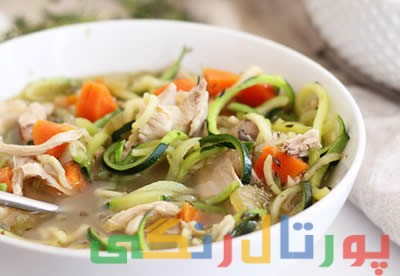 دستور تهیه سوپ رژیمی با مرغ و کدو