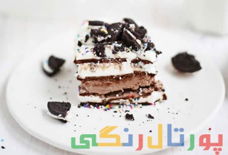 روش ساده برای تهیه کیک بستنی