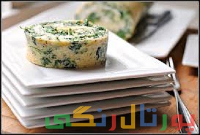 دستور تهیه رولت تخم مرغ و اسفناج