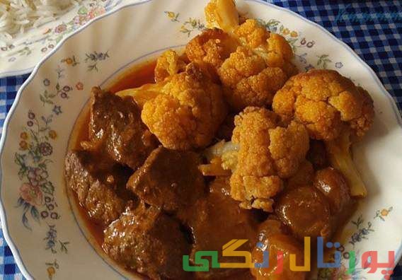 دستور تهیه خوراک گل کلم با تخم مرغ