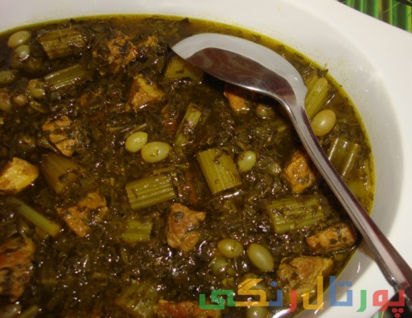 دستور تهیه خورش کرفس با گوشت