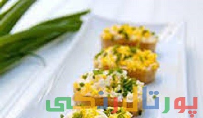 دستور تهیه کاناپه تخم مرغ و پنیر