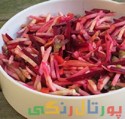 دستور تهیه سالاد لبو و سیب