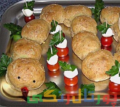 دستور تهیه نان فانتزی طرح مار